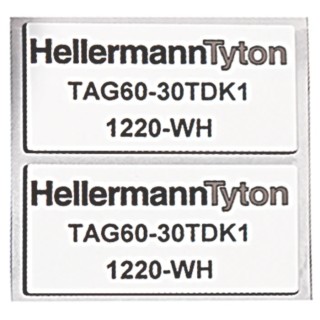 HellermannTyton White Label Roll 27 mm Width Polyester Material RoHS Compliant 596-00564 TAG27-18TDK1-1220-WH-1220-WH