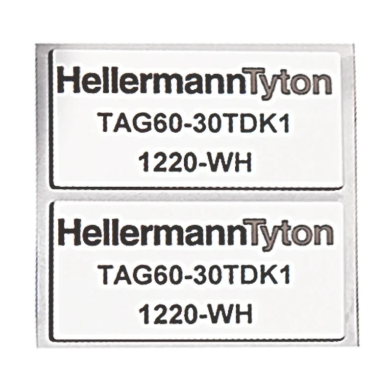 HellermannTyton White Label Roll 27 mm Width Polyester Material RoHS Compliant 596-00564 TAG27-18TDK1-1220-WH-1220-WH