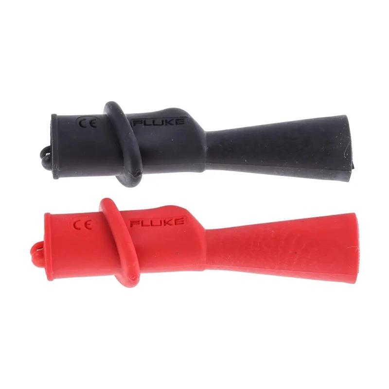 Fluke Black and Red Insulated Crocodile Clip with Nickel Plated Steel Contact 10A 8mm Jaw Opening AC175