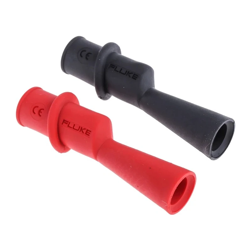 Fluke Black and Red Insulated Crocodile Clip with Nickel Plated Steel Contact 10A 8mm Jaw Opening AC175