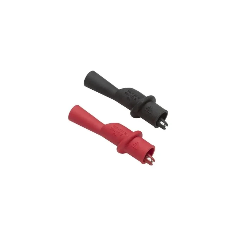 Fluke Black and Red Insulated Crocodile Clip with Nickel Plated Steel Contact 10A 8mm Jaw Opening AC175