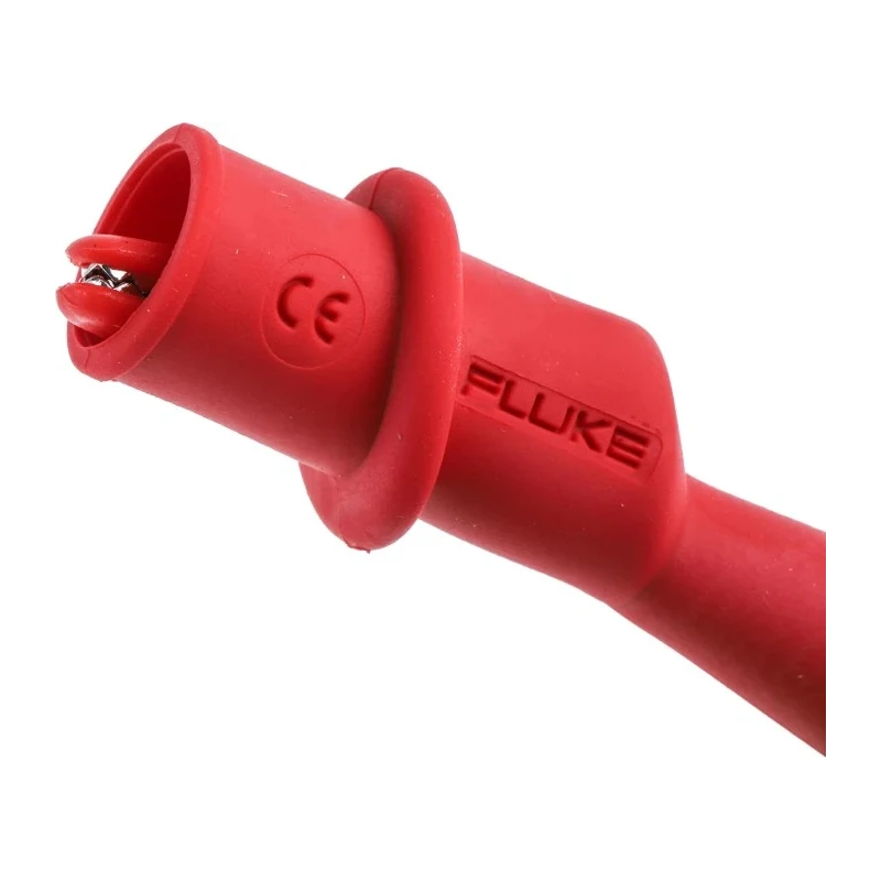 Fluke Black and Red Insulated Crocodile Clip with Nickel Plated Steel Contact 10A 8mm Jaw Opening AC175