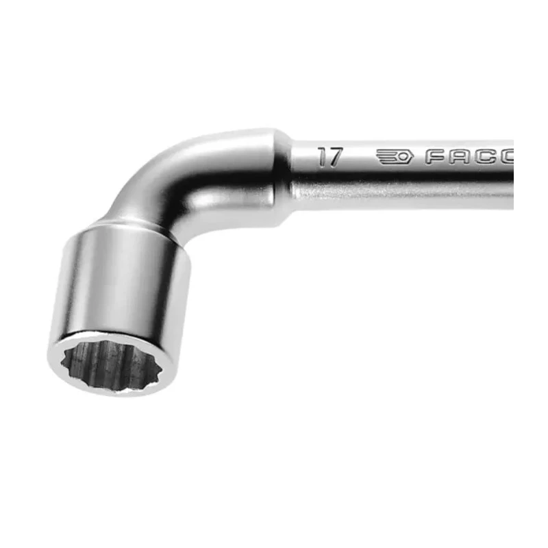 Facom Open End Spanner Double Ended Offset Head Chrome Vanadium Steel Satin Chrome Finish 102mm Overall 76.6