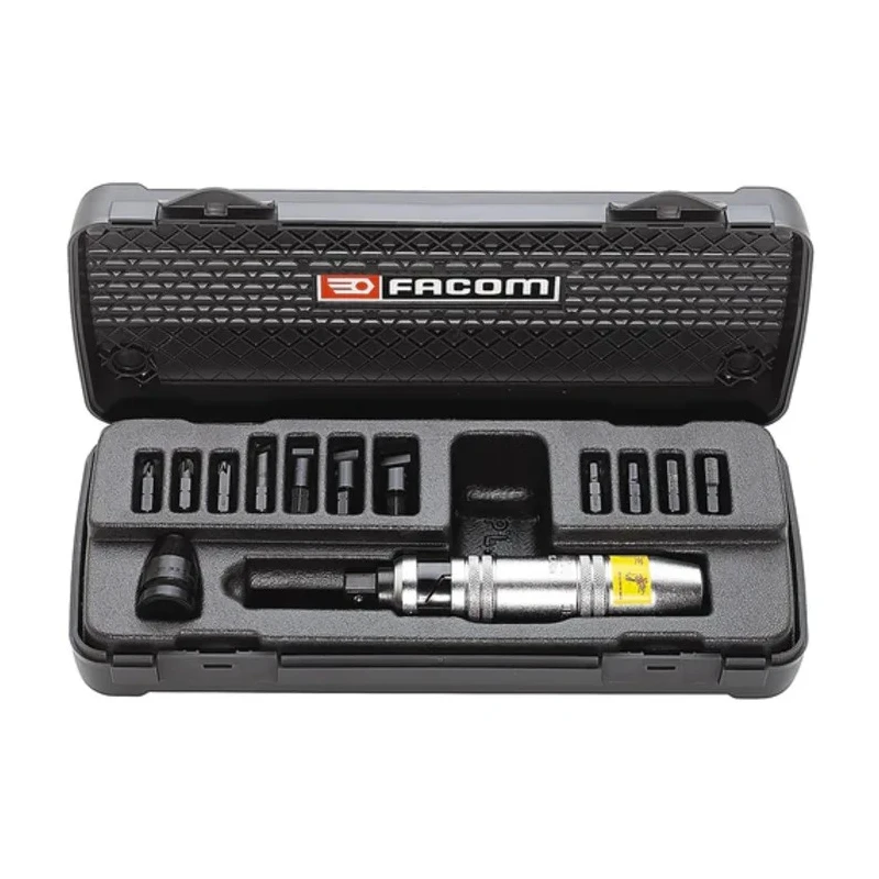 Facom 13 Piece Pozidrv and Slotted Impact Screwdriver and Bit Set 210mm NS.263M