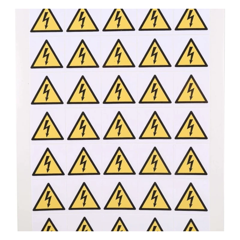 RS PRO Yellow and Black Vinyl Safety Label Symbol Text 25 mm x 25 mm 776-0948