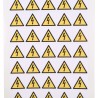 RS PRO Yellow and Black Vinyl Safety Label Symbol Text 25 mm x 25 mm 776-0948