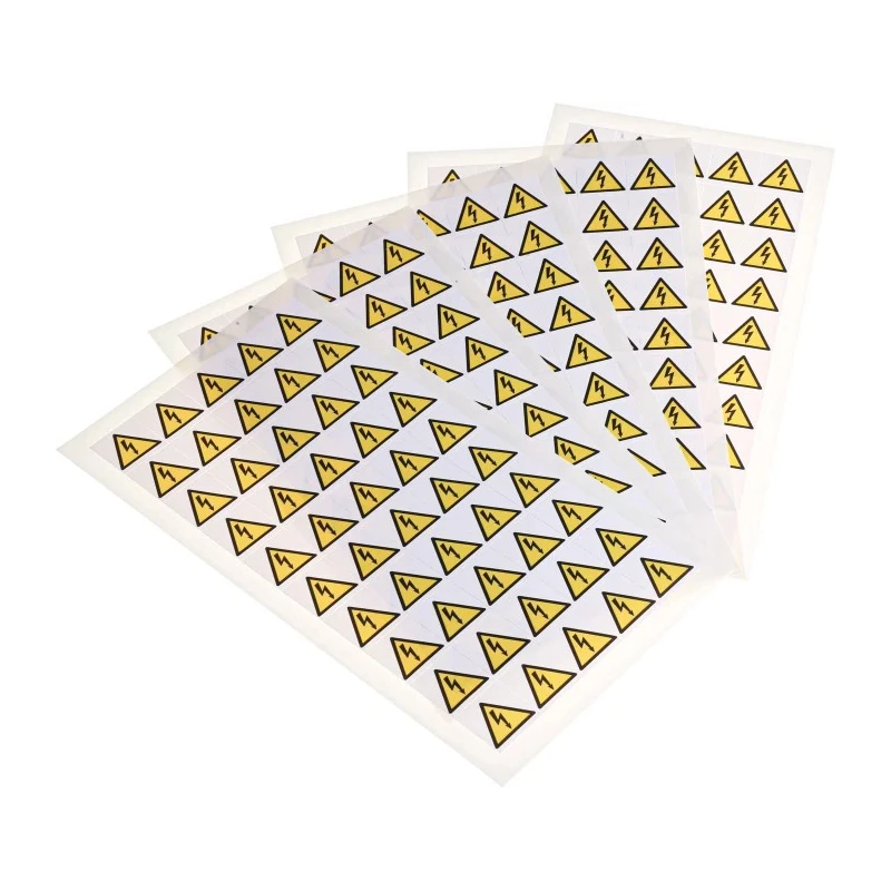 RS PRO Yellow and Black Vinyl Safety Label Symbol Text 25 mm x 25 mm 776-0948