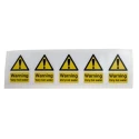RS PRO Vinyl Safety Label Warning Very Hot Water Text 70 mm x 50 mm 776-0954