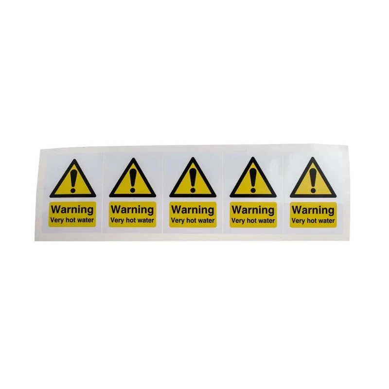 RS PRO Vinyl Safety Label Warning Very Hot Water Text 70 mm x 50 mm 776-0954
