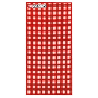 Facom Bin Wall Panel with Red 6 mm x 6 mm Perforated Panel for Tool Mounting 10 mm x 888 mm PK.1