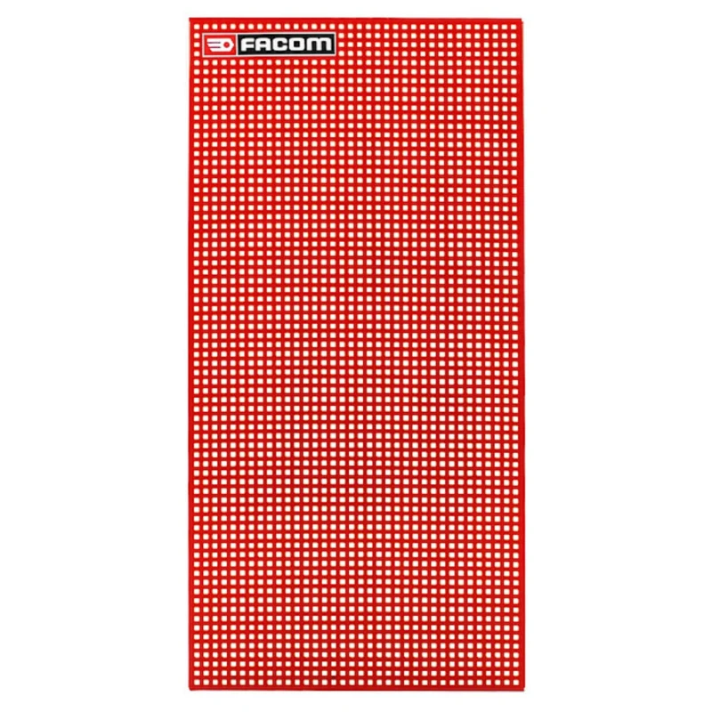 Facom Bin Wall Panel with Red 6 mm x 6 mm Perforated Panel for Tool Mounting 10 mm x 888 mm PK.1