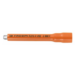 Facom 1/4 in Square Drive Insulated Steel Extension Bar 116mm Overall R.210AVSE