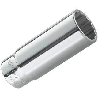 Facom 1/4 in Drive 3/16 in 12 Point Square Chrome Vanadium Steel Socket, 50mm Overall Length R.3/16EL
