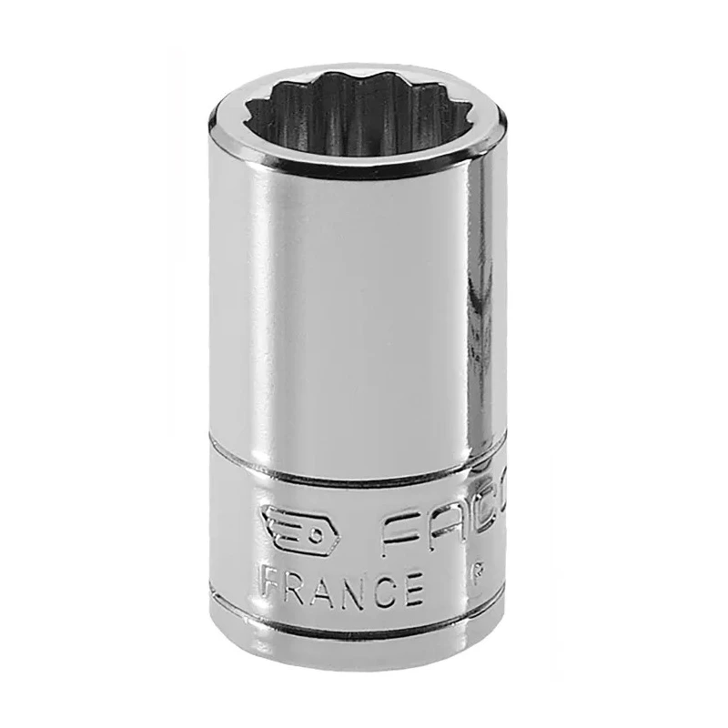 Facom Chrome Vanadium Steel 1/4 in Drive 9/32 in 12 Point Square Socket, 22mm Overall Length R.9/32E