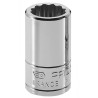Facom Chrome Vanadium Steel 1/4 in Drive 9/32 in 12 Point Square Socket, 22mm Overall Length R.9/32E