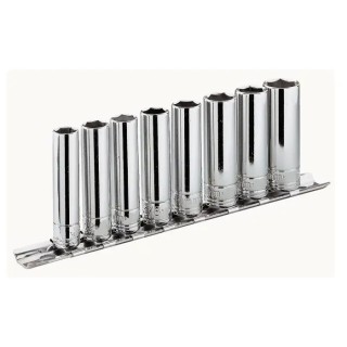 Facom 8-Piece 1/4 in Hexagon Socket Set Chrome Vanadium Steel 3.2 to 9 mm RL.40E