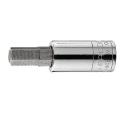 Facom 1/4 in Drive 10 mm Bit Square Socket, Bright Chrome with Phosphate Finish, 37mm Overall Length RT.10