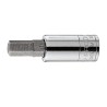 Facom 1/4 in Drive 10 mm Bit Square Socket, Bright Chrome with Phosphate Finish, 37mm Overall Length RT.10