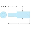 Facom 1/4 in Drive 10 mm Bit Square Socket, Bright Chrome with Phosphate Finish, 37mm Overall Length RT.10