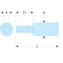Facom 1/4 in Drive 2 mm Bit Square Socket Chrome Vanadium Steel, Bright Chrome Finish, 37mm Length RT.2