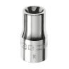 Facom 1/4 in Drive E10 Standard Square Socket, Bright Chrome Finish, 22mm Overall Length RTX.10