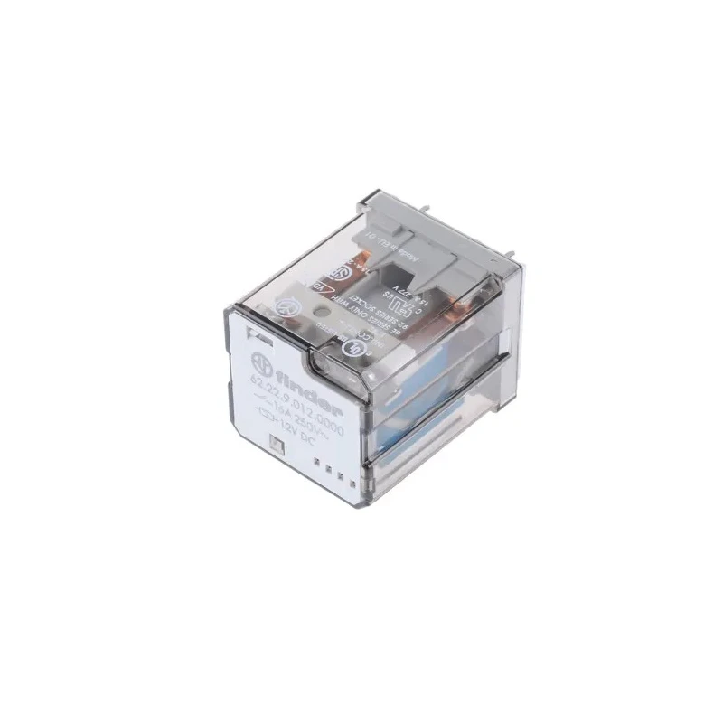 Finder Power Relay PCB Mount 12V DC Coil 16A Switching Current DPDT 62.22.9.012.0000