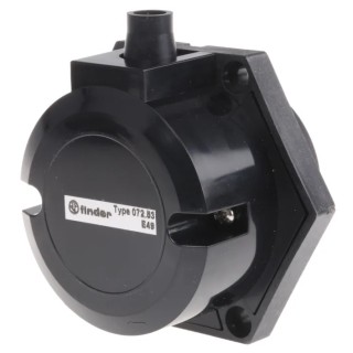 Finder 72 Series Electrode Holder Rail Mount Stainless Steel Housing 400V AC 24V DC 30A 072.53