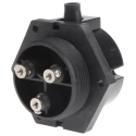 Finder 72 Series Electrode Holder Rail Mount Stainless Steel Housing 400V AC 24V DC 30A 072.53