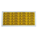 RS PRO Black Yellow Vinyl Safety Label Danger Disconnect the Mains Supply Before Removing This Cover 20 mm x 60 mm 776-0932