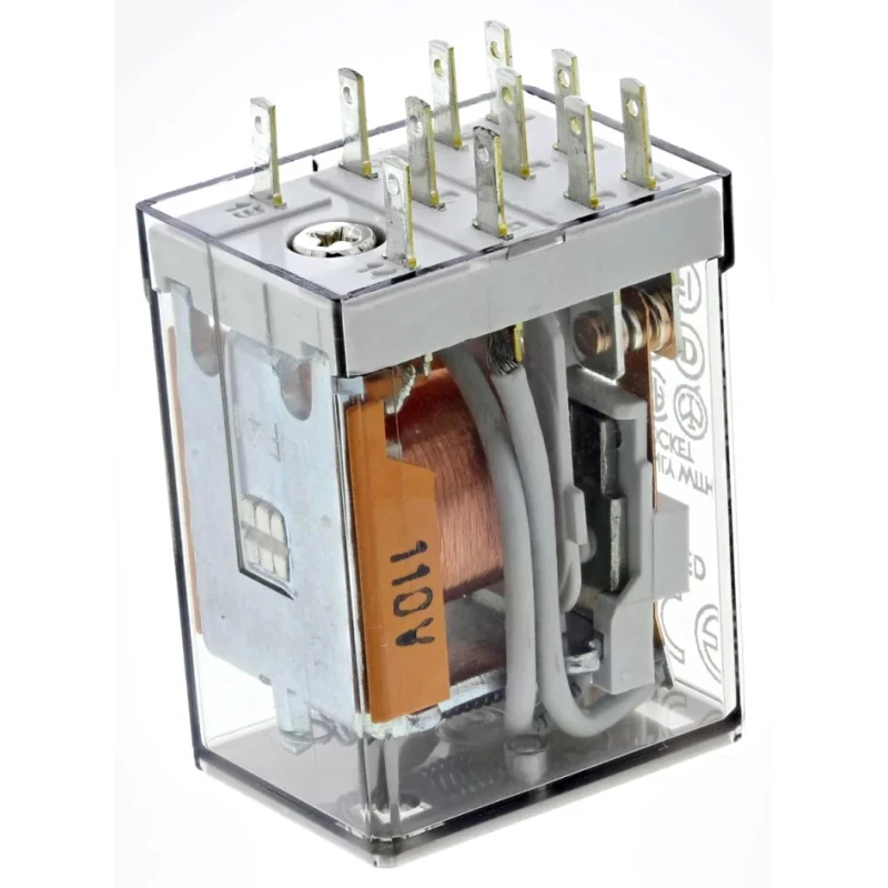 Finder Power Relay 110V AC Coil 10A Switching Current 3PDT Silver Alloy Contacts 55.33.8.110.0010