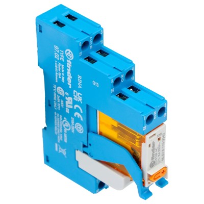 Finder 4C DIN Rail Relay Socket 250V AC 8A/15A Screw Terminal for 4C Series Relay 4C.02.8.110.0060SPA