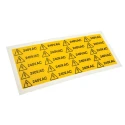 RS PRO Black Yellow Vinyl Safety Label 240V AC Text 20 mm x 60 mm 776-0936