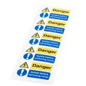 RS PRO Vinyl Safety Label Danger Isolated Before Removing Cover Text 40mm x 60mm 776-0951