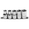 Facom 6-Piece 1/4 in Torx Socket Set Chrome Vanadium Steel Bright Chrome Finish RTX.40