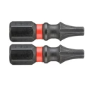 Facom Impact FlexTorq Torx Screwdriver Bit 6.35 mm Hex Drive, T15 Size, 47.5 mm Overall Length, 2-Piece Set ENX.115