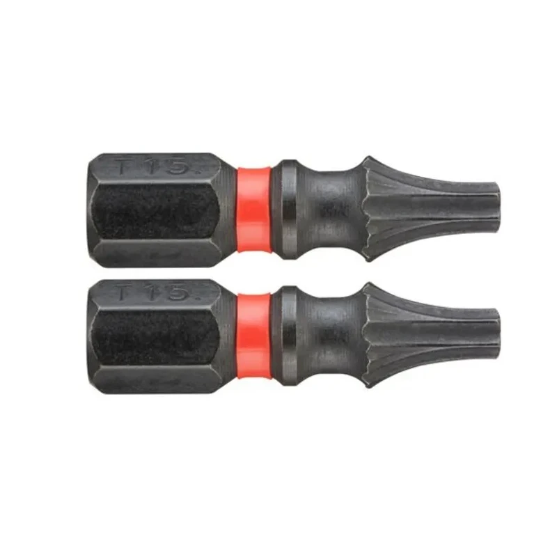 Facom Impact FlexTorq Torx Screwdriver Bit 6.35 mm Hex Drive, T15 Size, 47.5 mm Overall Length, 2-Piece Set ENX.115