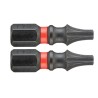 Facom Impact FlexTorq Torx Screwdriver Bit 6.35 mm Hex Drive, T15 Size, 47.5 mm Overall Length, 2-Piece Set ENX.115
