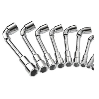 Facom Hexagon Tubular Box Spanner Set 8 Pieces 8 to 24 mm Tip 76.JN8