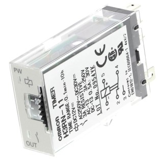 Omron Multifunction Panel Timer Relay 1-Contact SPDT Switch, 12 V DC/AC, 0 to 60 min Time Range H3RN