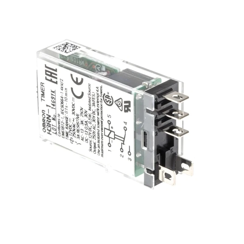 Omron Timer Relay 1-Contact 12 V dc/ac Multifunction SPDT Switch 0.1 s to 10 min H3RN