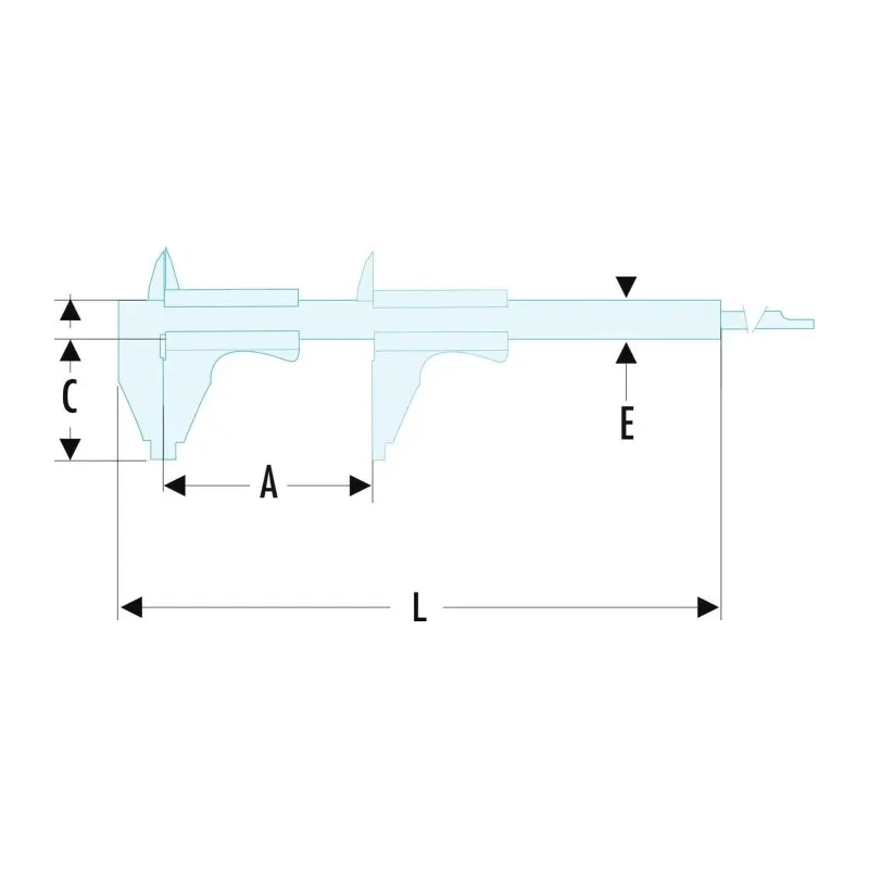 Facom Caliper Metric Vernier 200 mm Measurement Capacity Analogue Display 805.2