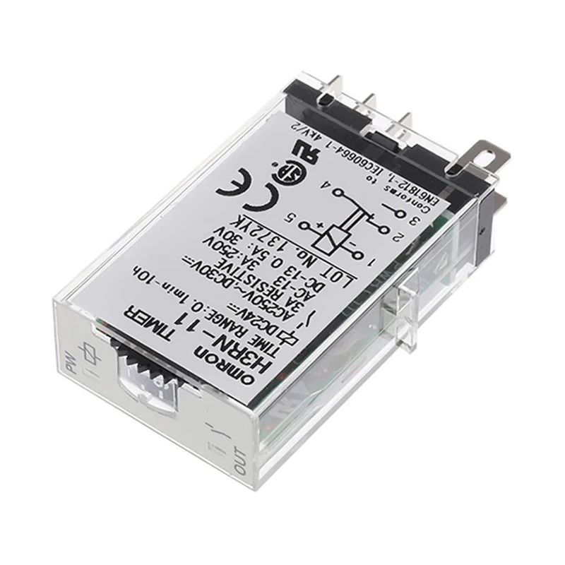 Omron Solid State Timer, DIN Rail Mount, Multifunction, 1-Contact, 24 V dc, 0.1 min to 10 h, SPDT Switch H3RN