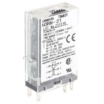 Omron Multifunction Timer Relay 2-Contact DPST 12 V dc/ac 0.1 min to 10 h H3RN
