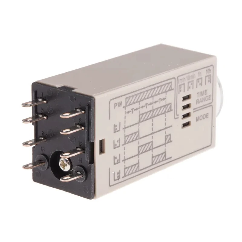 Omron Multifunction DIN Rail Panel Mount Timer Relay 24 V ac 5A DPDT, 0.1 Min to 10 H H3YN