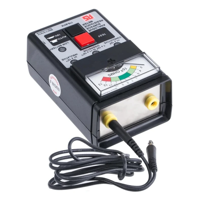 RS PRO Surface ESD Tester Portable Analogue 9V Battery Powered EPA Compliance 776-8318