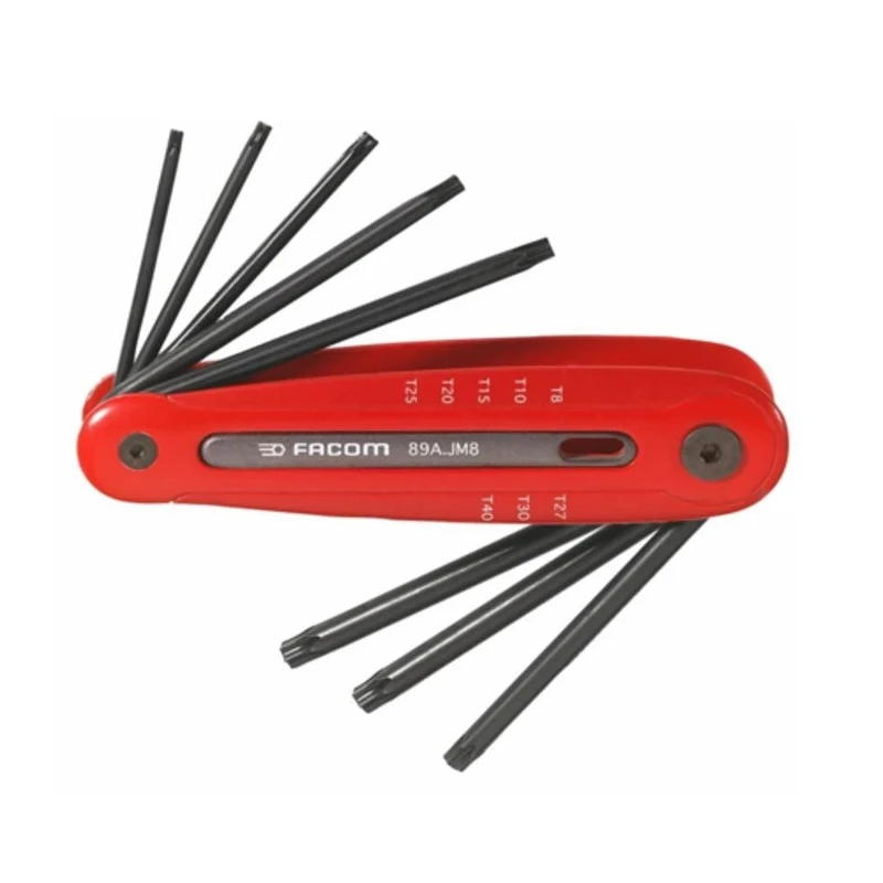 Facom 8-Piece Hexagon Shape Short Arm Torx Key Set 138mm Length 24mm Width 89A.JM8
