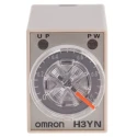 Omron Multifunction DIN Rail and Panel Mount Timer Relay, 4-Contact 4PDT, 24 V DC/AC, Time Range 0.1s to 10min H3YN