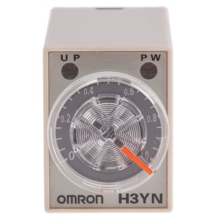 Omron Multifunction DIN Rail and Panel Mount Timer Relay, 4-Contact 4PDT, 24 V DC/AC, Time Range 0.1s to 10min H3YN