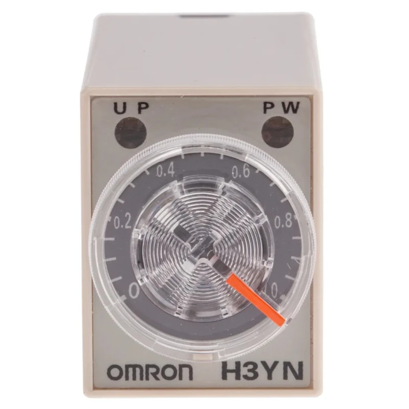 Omron Multifunction DIN Rail and Panel Mount Timer Relay, 4-Contact 4PDT, 24 V DC/AC, Time Range 0.1s to 10min H3YN