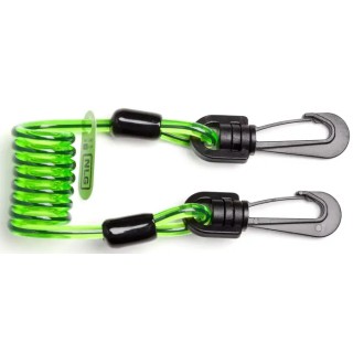 Never Let Go Short Polyurethane Outer Stainless Steel Tool Lanyard 1kg Capacity 4m Length Coil Style 101376